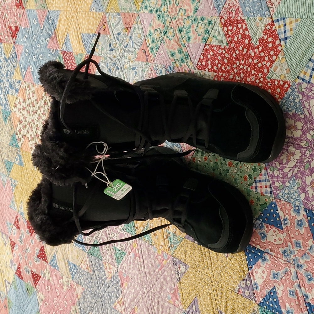 Columbia Ice Maiden II black snow boots, women 6